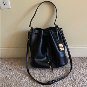 Lauren Ralph Lauren leather drawstring purse
